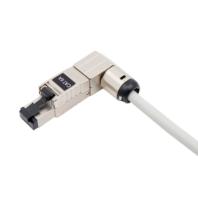 CAT6A STP 90-Grad-Werkzeugloses Netzwerkmodul